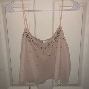 Baby pink crop top
